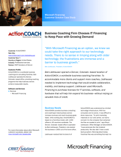 Business Coaching Firm Chooses IT Financing to Keep