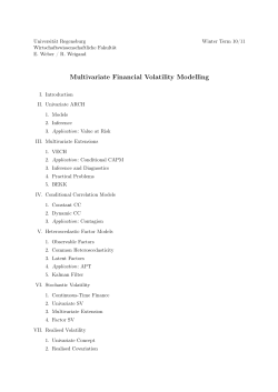 Multivariate Financial Volatility Modelling
