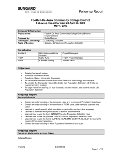 GES Trip Report Template - Foothill