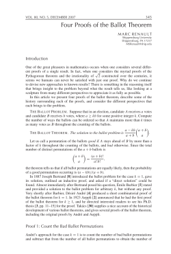 Four Proofs of the Ballot Theorem