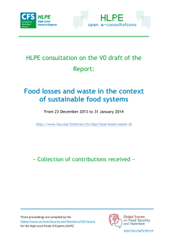global forum on food security and nutrition