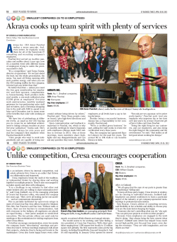 Unlike competition, Cresa encourages cooperation