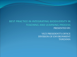 mainstreaming biodiversity in education for sustainable development