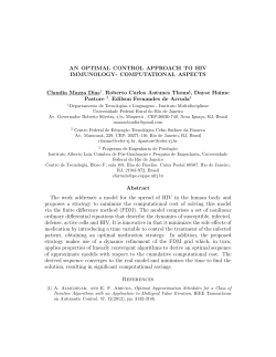 AN OPTIMAL CONTROL APPROACH TO HIV IMMUNOLOGY