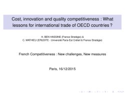 Cost, innovation and quality competitiveness