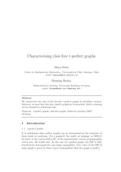 Characterising claw-free t-perfect graphs - DIM-UChile