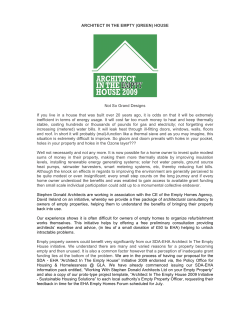 ARCHITECT IN THE EMPTY - Stephen Donald Architects