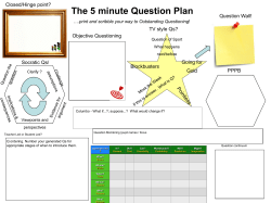 The 5 minute Question Plan