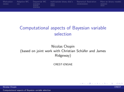 Computational aspects of Bayesian variable selection