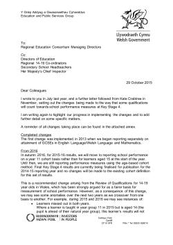 Letter Oct 2015 Clarification On Performance Measure