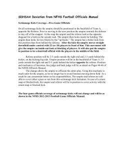 Deviations from NFHS Officials Manual