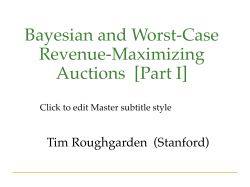 Bayesian and Worst-Case Revenue