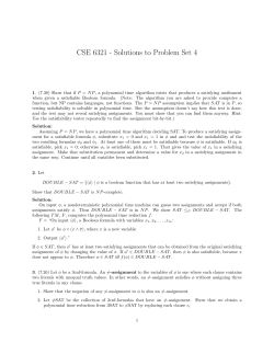 CSE 6321 - Solutions to Problem Set 4