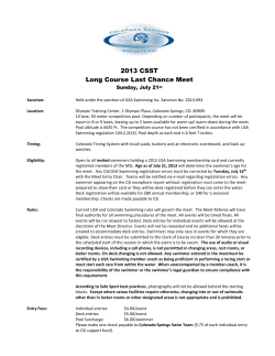 2013 CSST Long Course Last Chance Meet