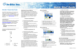 Win-Situ&reg; 5 Quick Start Guide - In