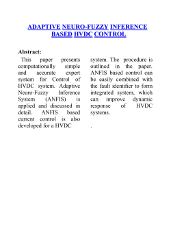 ANFIS based HVDC control and fault