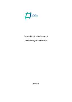 Future Proof Submission on Next Steps for Freshwater