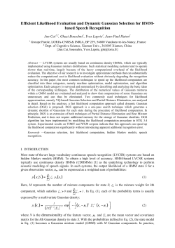 A Dynamic Gaussian Selection Technique for