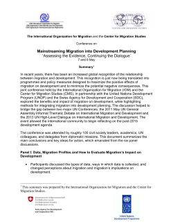 Summary - Center for Migration Studies