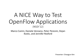 A NICE Way to Test OpenFlow Applications