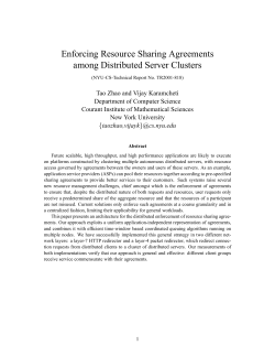 Enforcing Resource Sharing Agreements among Distributed Server