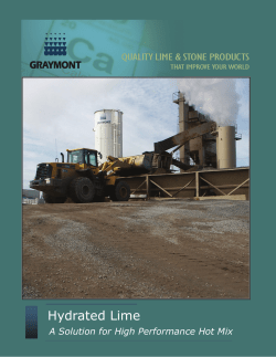 Hydrated Lime | A Solution for High Performance Hot Mix