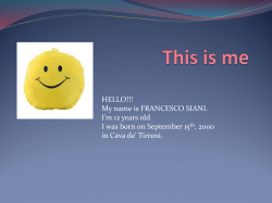 This is me - Scuola Secondaria 1&deg; grado Balzico Cava de` Tirreni