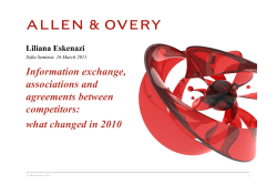 Information exchange, associations and agreements among