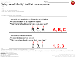 Text that uses sequence