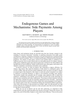 Endogenous Games and Mechanisms: Side Payments Among Players