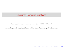 Lecture: Convex Functions