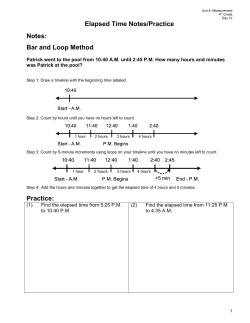 Elapsed Time Notes