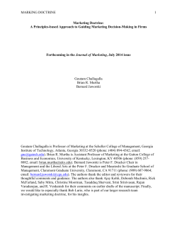 Marketing Doctrine - Scheller College of Business