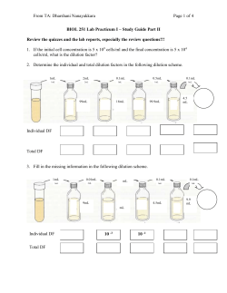 BIOL 251 Lab Practicum I &ndash; Study Guide Part II