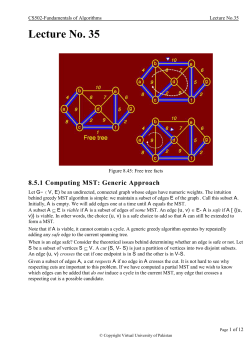 CS502-Fundamentals of Algorithms Lecture No.35 Lecture No. 35