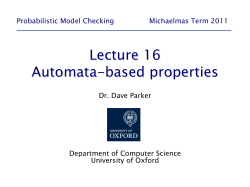 Lecture 16 Automata-based properties