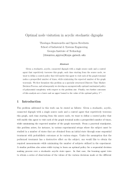 Optimal node visitation in acyclic stochastic digraphs