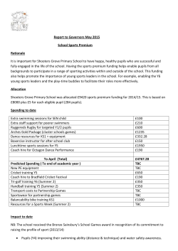 Shooters Grove 2014/2015 Spending and analysis of School Sports