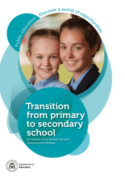 Transition from primary to secondary school