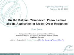 On the Kalman&ndash;Yakubovich&ndash;Popov Lemma and its