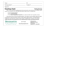 Courtesy Card - Binghamton University