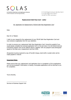 Safe Pass Replacement Card Form