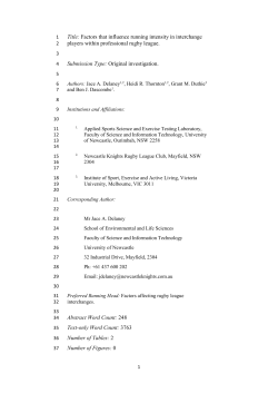 Factors that influence running intensity in interchange players within