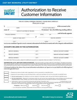 Authorization to Receive Customer Information