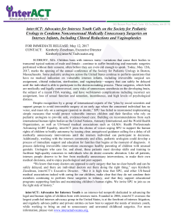 interACT: Advocates for Intersex Youth Calls on the Society for