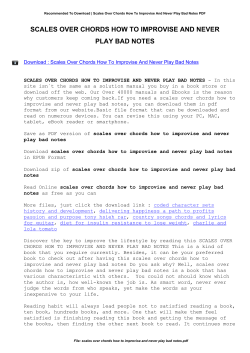 Scales Over Chords How To Improvise And Never Play Bad Notes