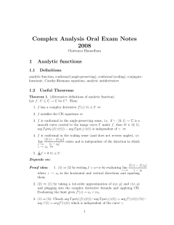 Complex analysis