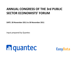 Quantec - Public Sector Economists Forum