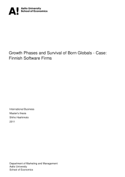 Growth Phases and Survival of Born Globals