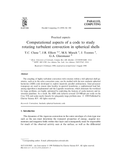 Computational aspects of a code to study rotating turbulent